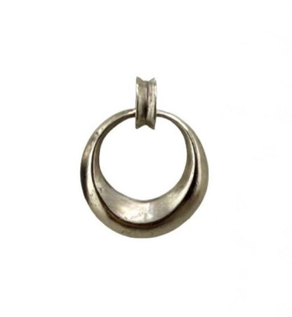Open Circle Stud Earrings, Antiqued Pewter, PT718
