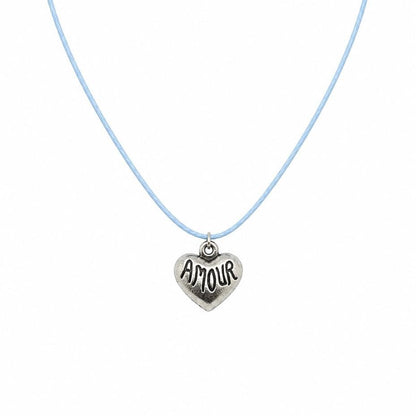 Amour Tiny Heart Charm, Antiqued Pewter - PT758
