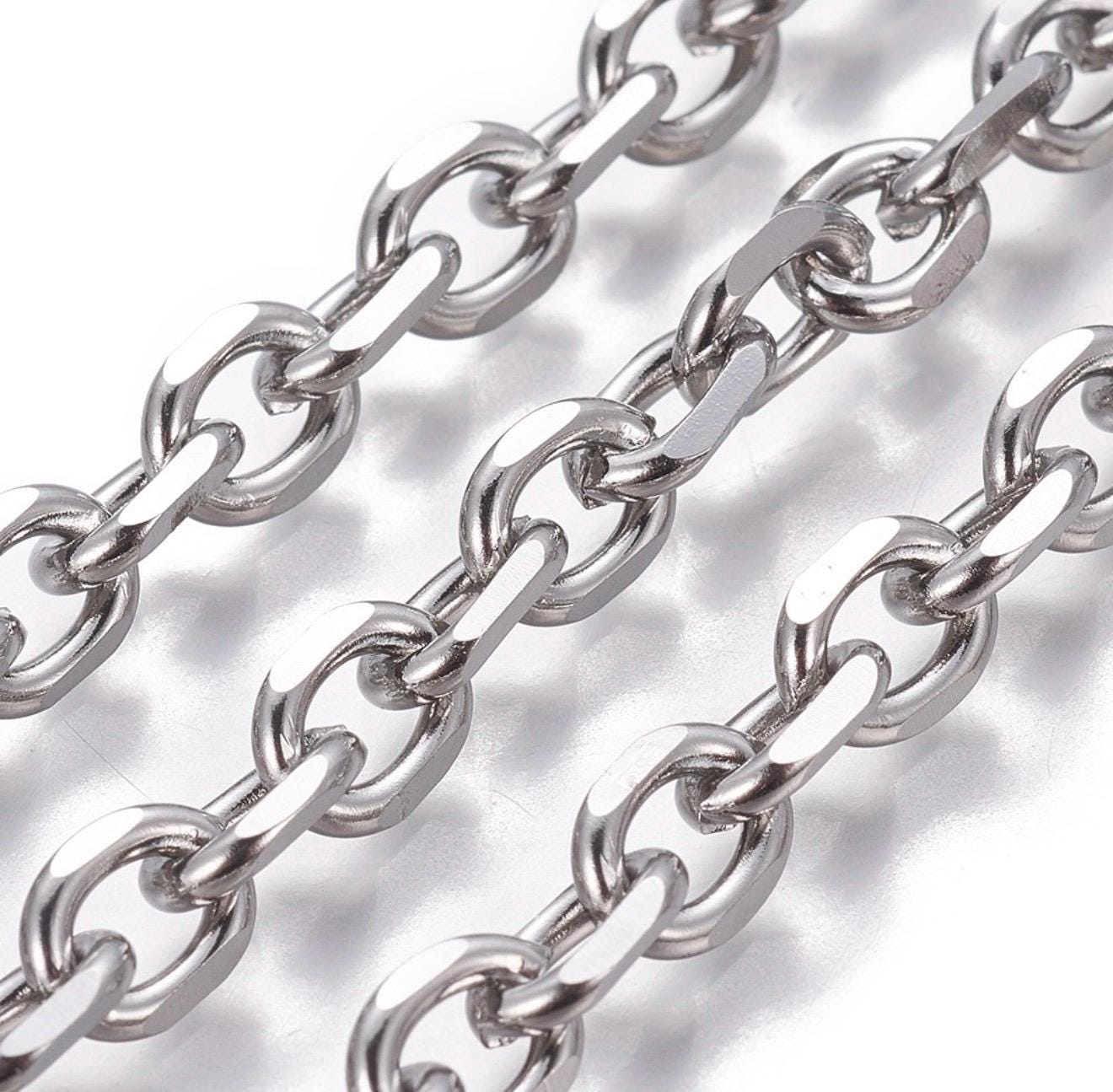 8x6mm Cable Chain, Stainless Steel - SS149-CH