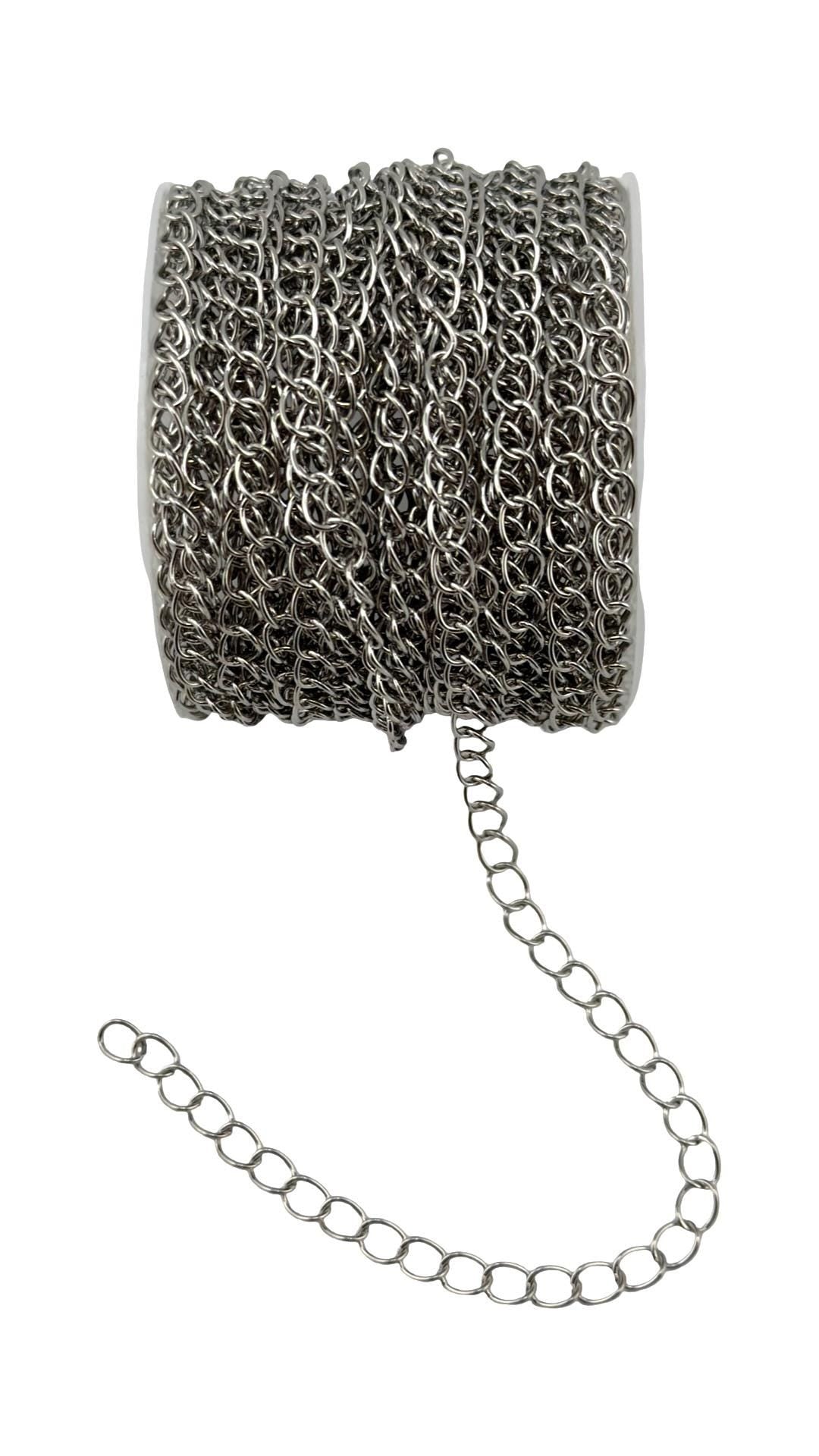5 Feet - Extender Stainless Steel Minimalist Oval Twist Chain