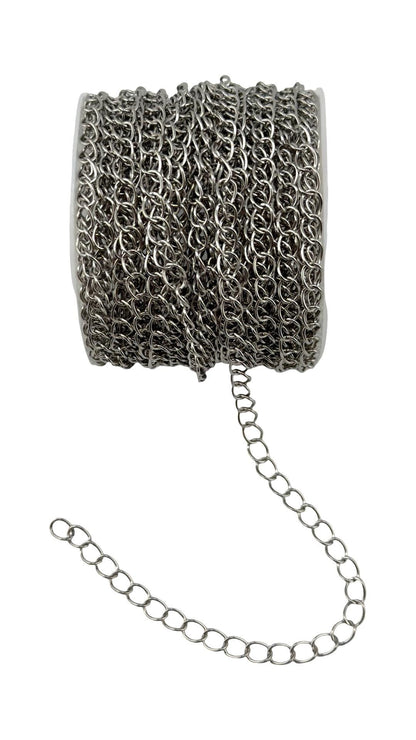 5 Feet - Extender Stainless Steel Minimalist Oval Twist Chain
