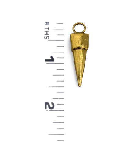 Boho Spike Charm, Antiqued 18k Gold Plated - AG064