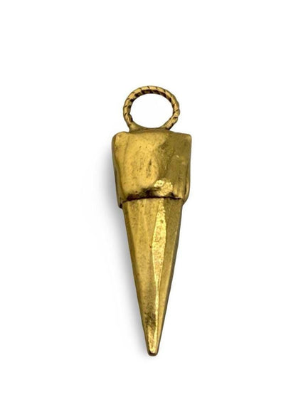 Boho Spike Charm, Antiqued 18k Gold Plated - AG064