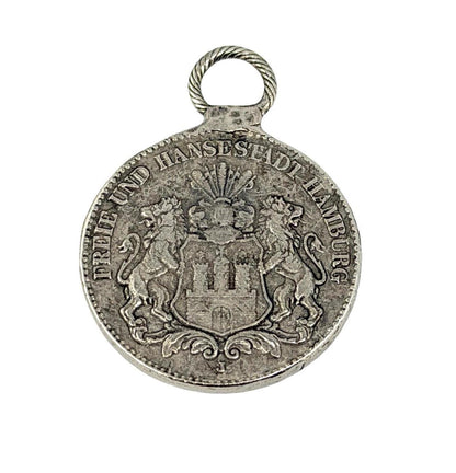Replica 1912 German Mark Coin Pendant, Antiqued Pewter - PT420