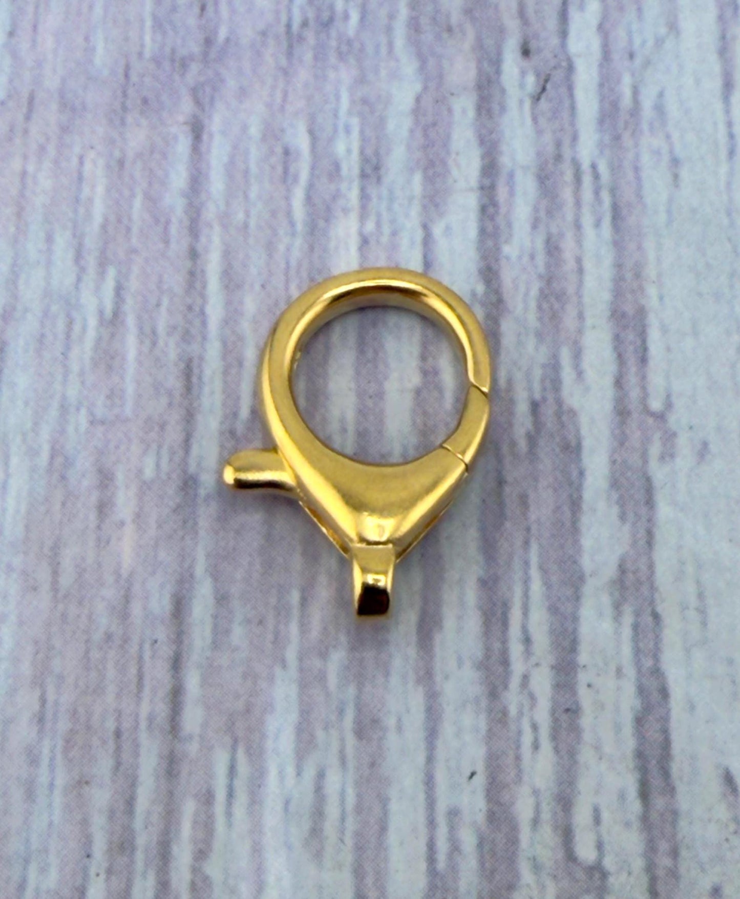20mm Round Lobster Clasp, Satin 18k Gold Plated - ST231