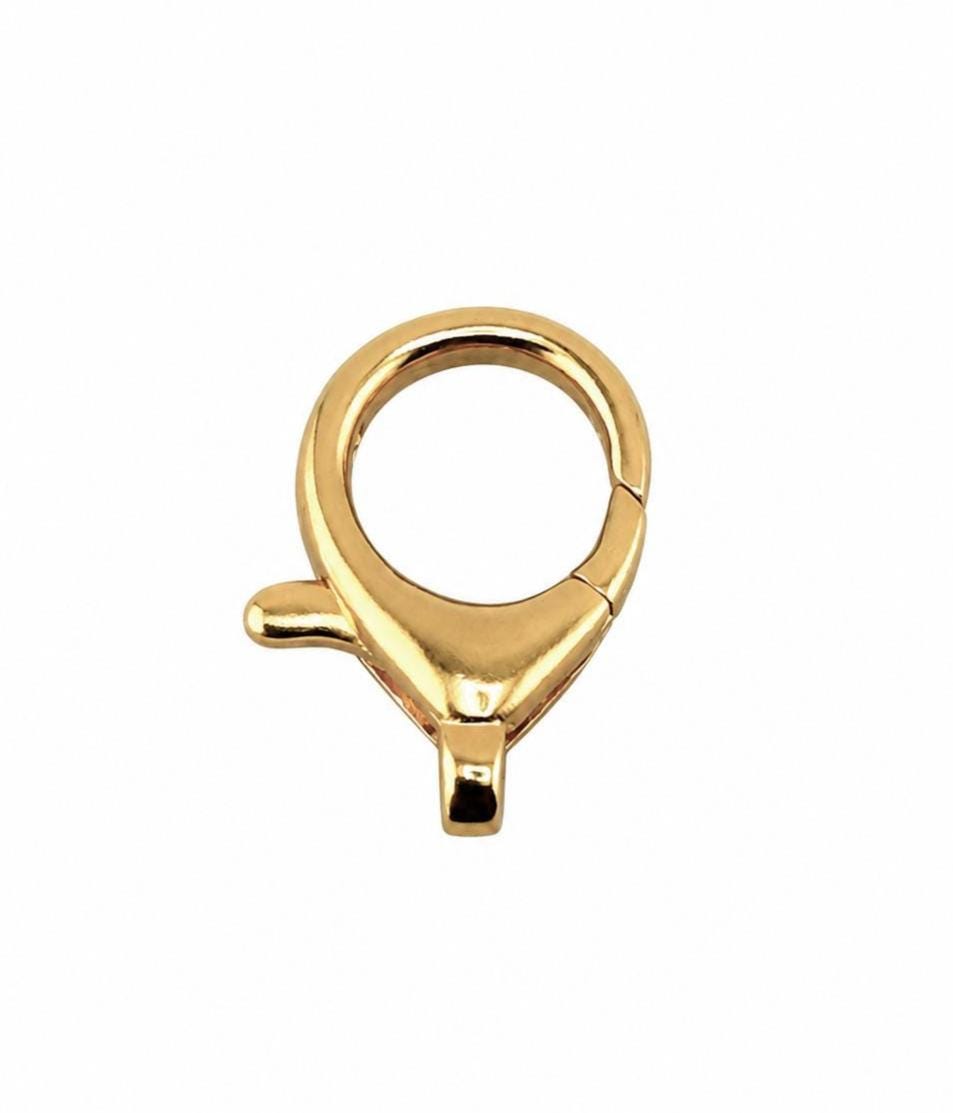20mm Round Lobster Clasp, Satin 18k Gold Plated - ST231