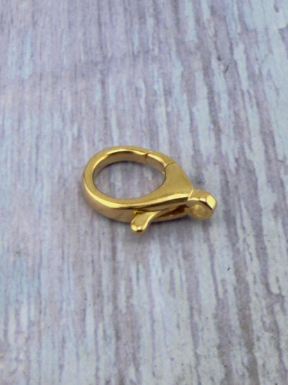 20mm Round Lobster Clasp, Satin 18k Gold Plated - ST231