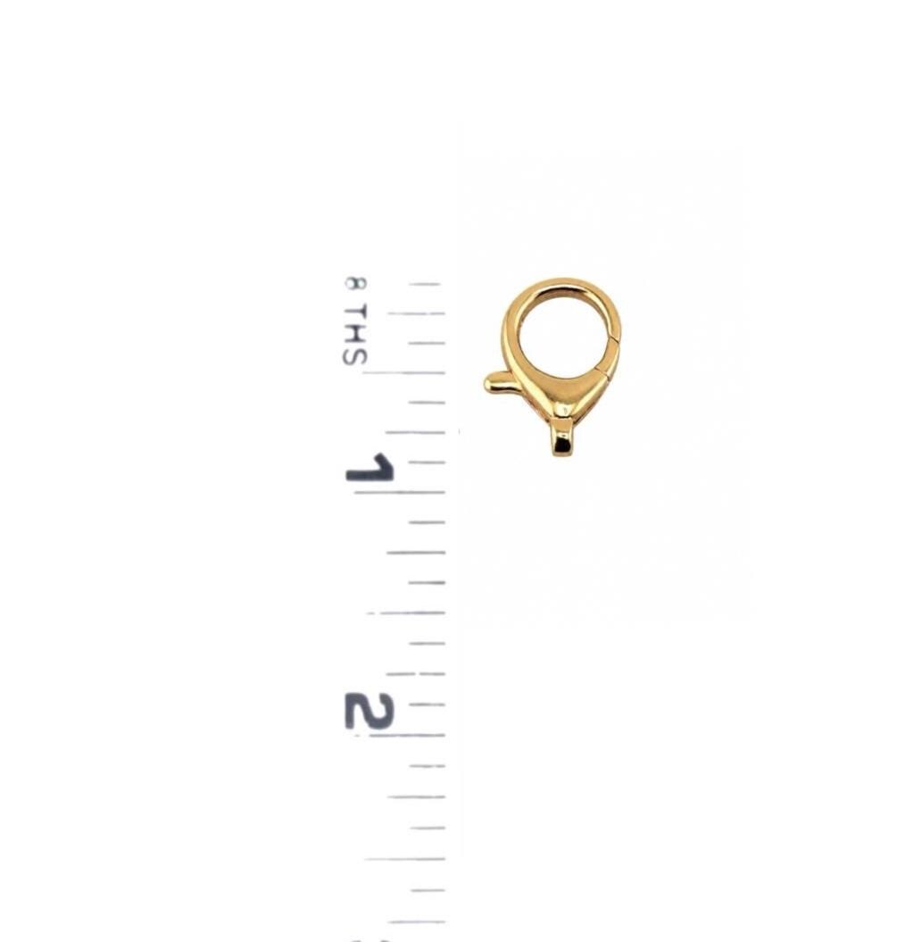 20mm Round Lobster Clasp, Satin 18k Gold Plated - ST231