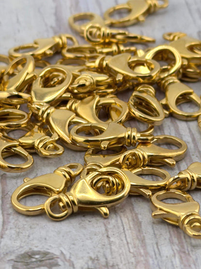 Swivel Lobster Clasp, Satin Gold Plated - ST228
