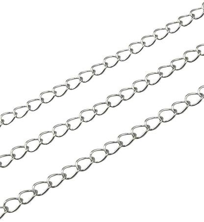 5 Feet - Extender Stainless Steel Minimalist Oval Twist Chain