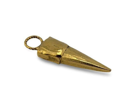 Boho Spike Charm, Antiqued 18k Gold Plated - AG064