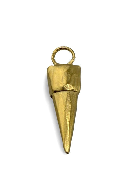 Boho Spike Charm, Satin 18k Gold Plated - ST244