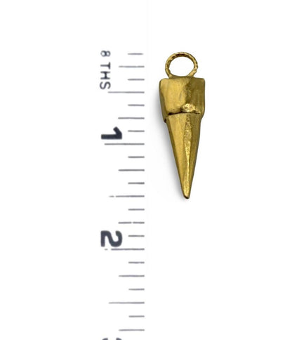 Boho Spike Charm, Satin 18k Gold Plated - ST244