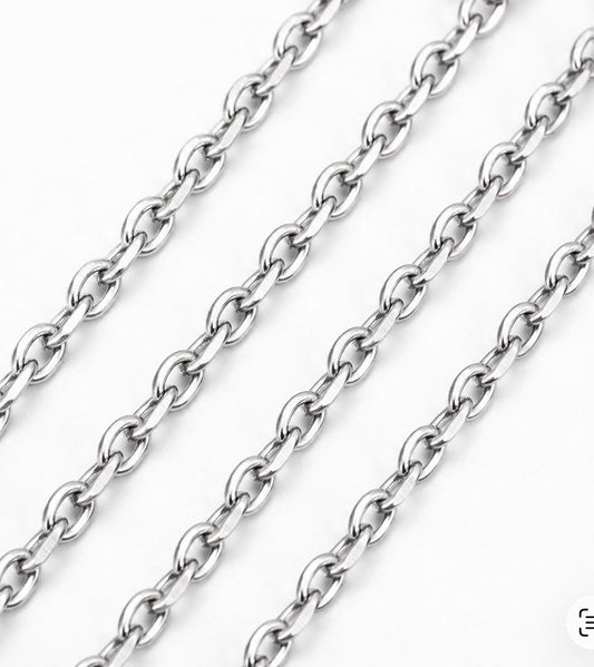 6x4.5mm Cable Chain, Stainless Steel