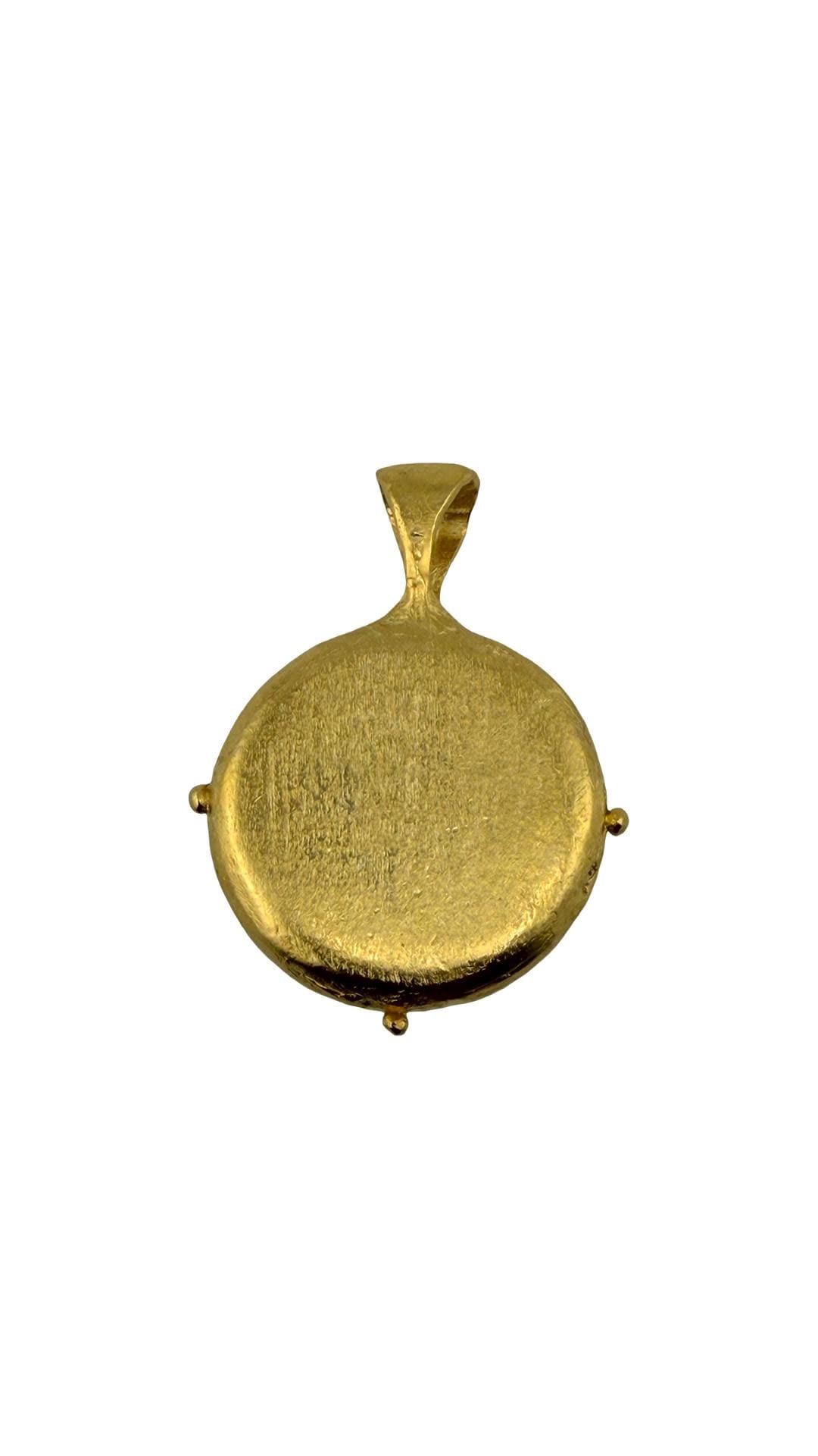 Large AB Pearl Charm, Satin Gold Plated - ST795