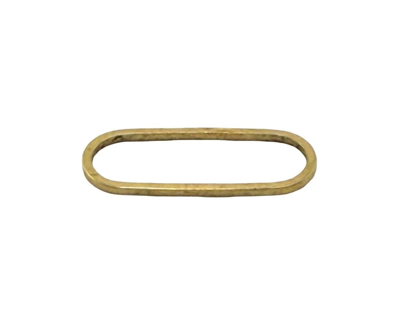 Connector Oval Ring Links, Antiqued Gold Plated - AG799