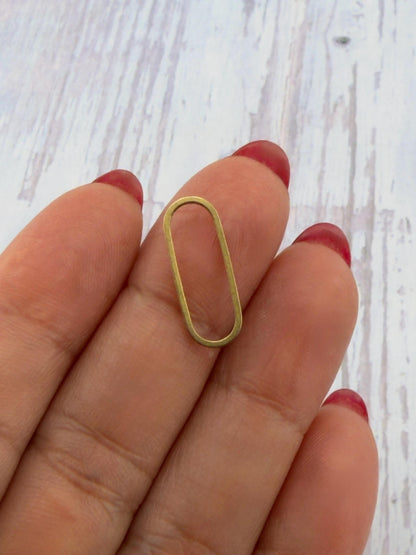 Connector Oval Ring Links, Antiqued Gold Plated - AG799