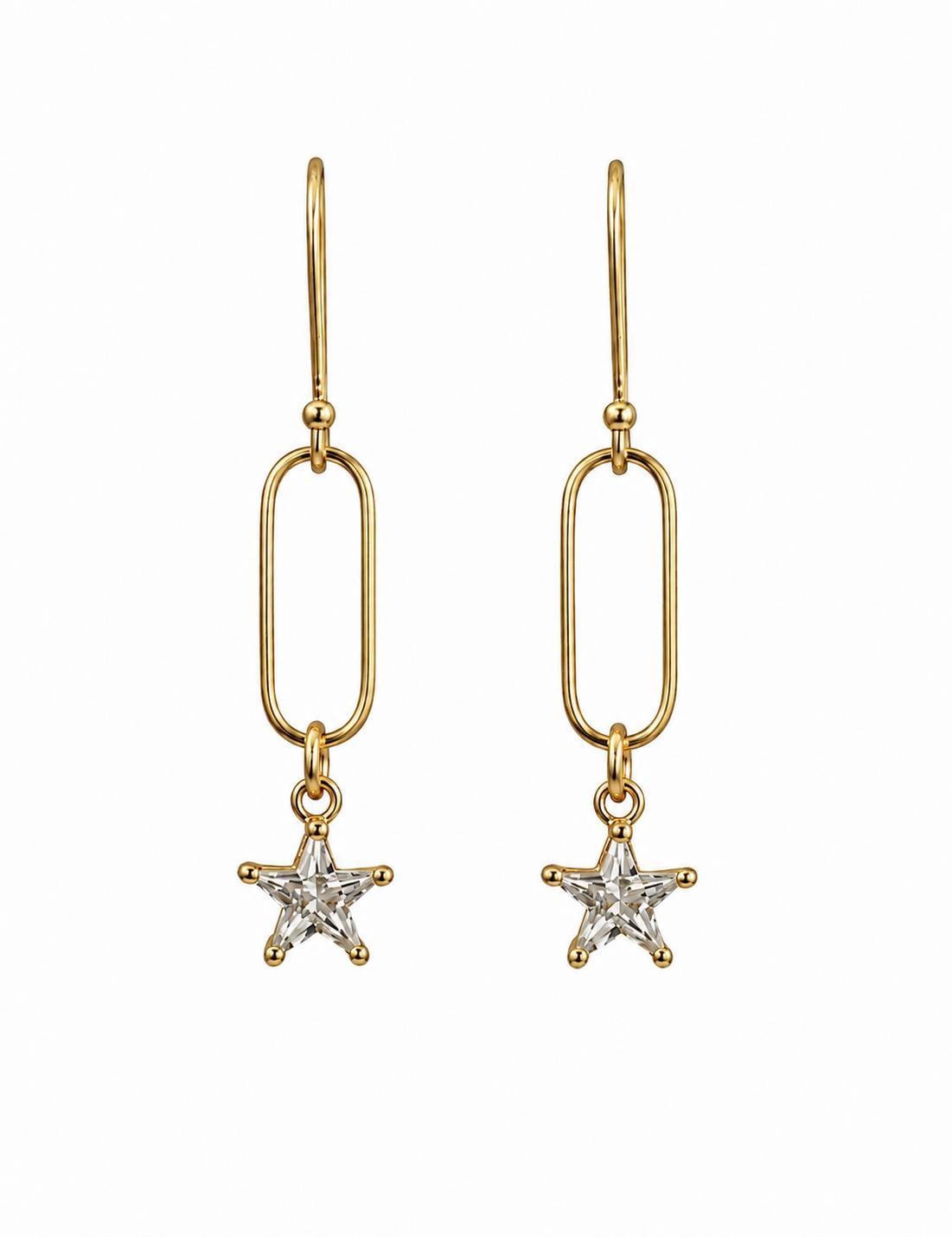 Tiny Star CZ Charm, Antiqued Gold Plated - AG071