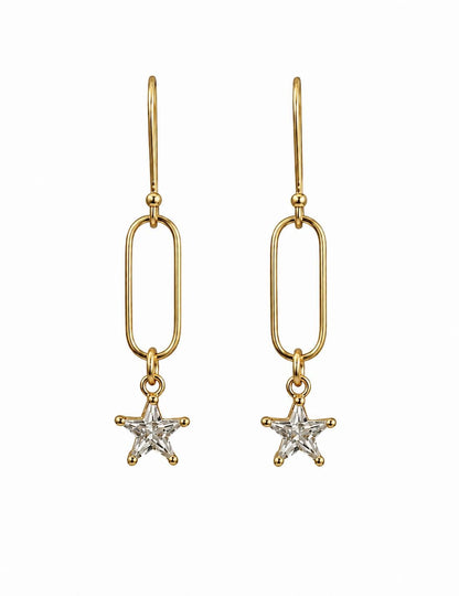 Tiny Star CZ Charm, Antiqued Gold Plated - AG071