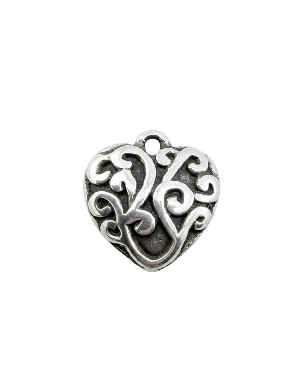 Tiny Heart Charm, Stainless Steel - SS104
