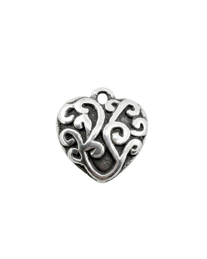 Tiny Heart Charm, Stainless Steel - SS104