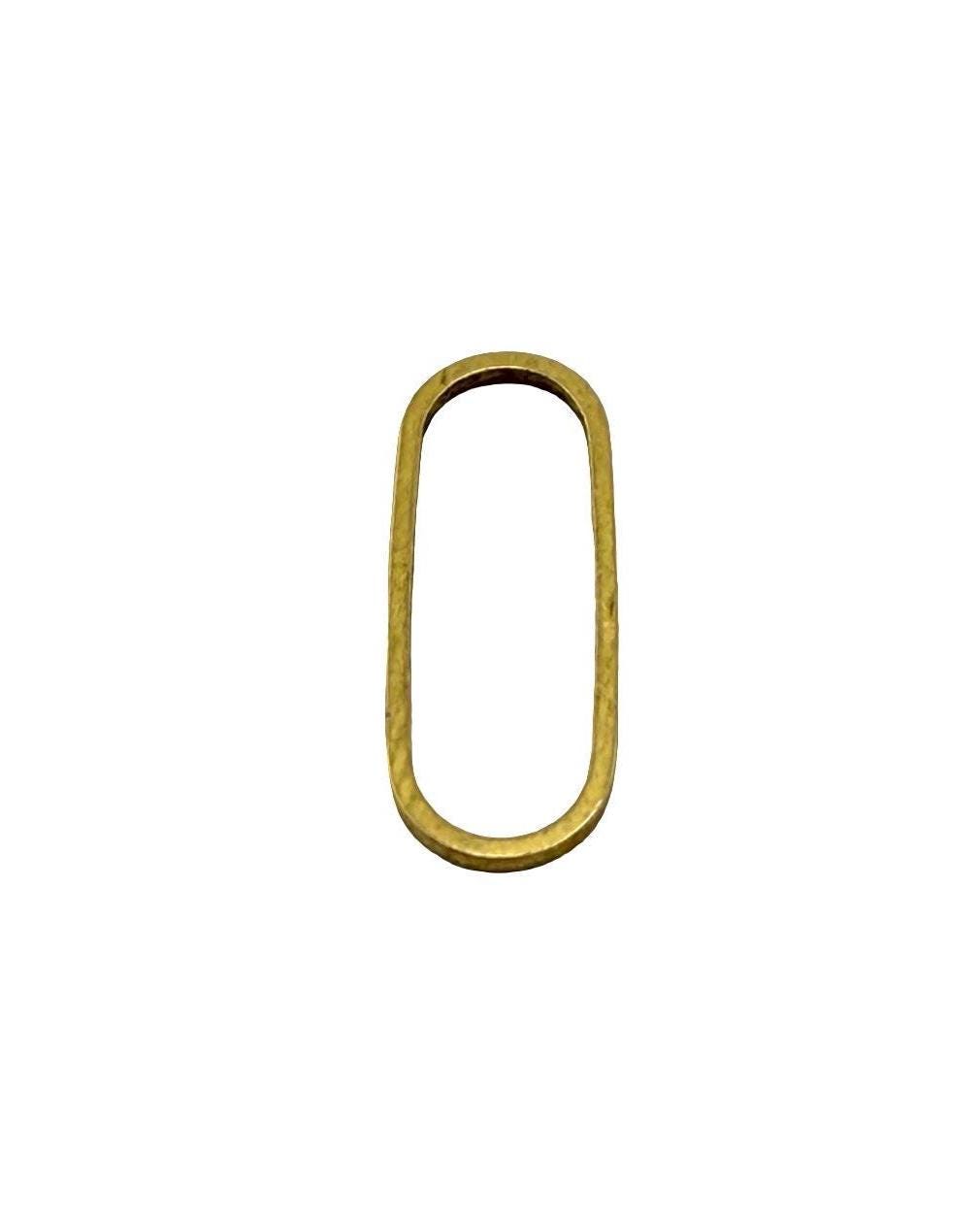 Connector Oval Ring Links, Antiqued Gold Plated - AG799