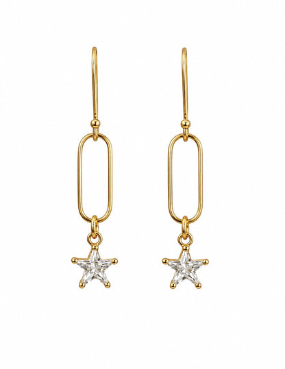 Tiny Star CZ Charm, Satin Gold Plated - ST251