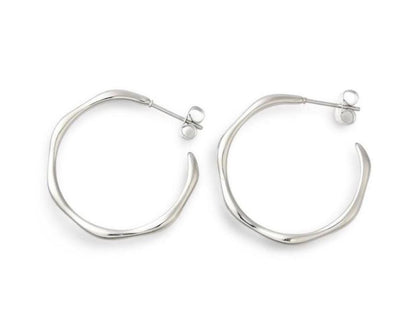 Half Hoop Earrings, Stainless Steel - SS080