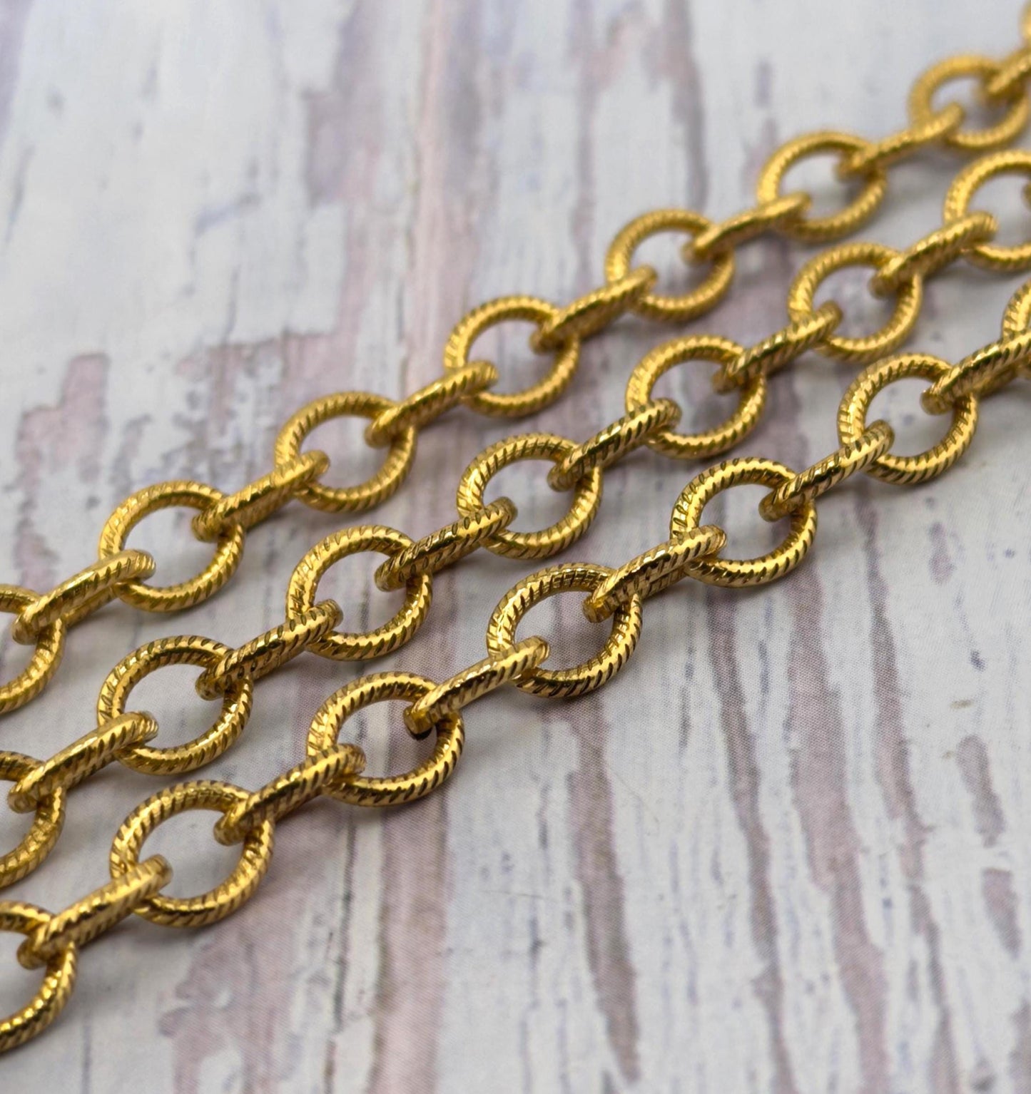 Smooth Medium Oval Cable Chain, Antiqued 18k Gold Plated - G150-CH
