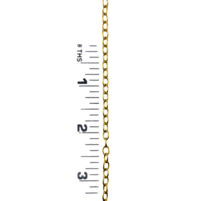 Smooth Oval Cable Chain, Satin Gold Plated - S151-CH