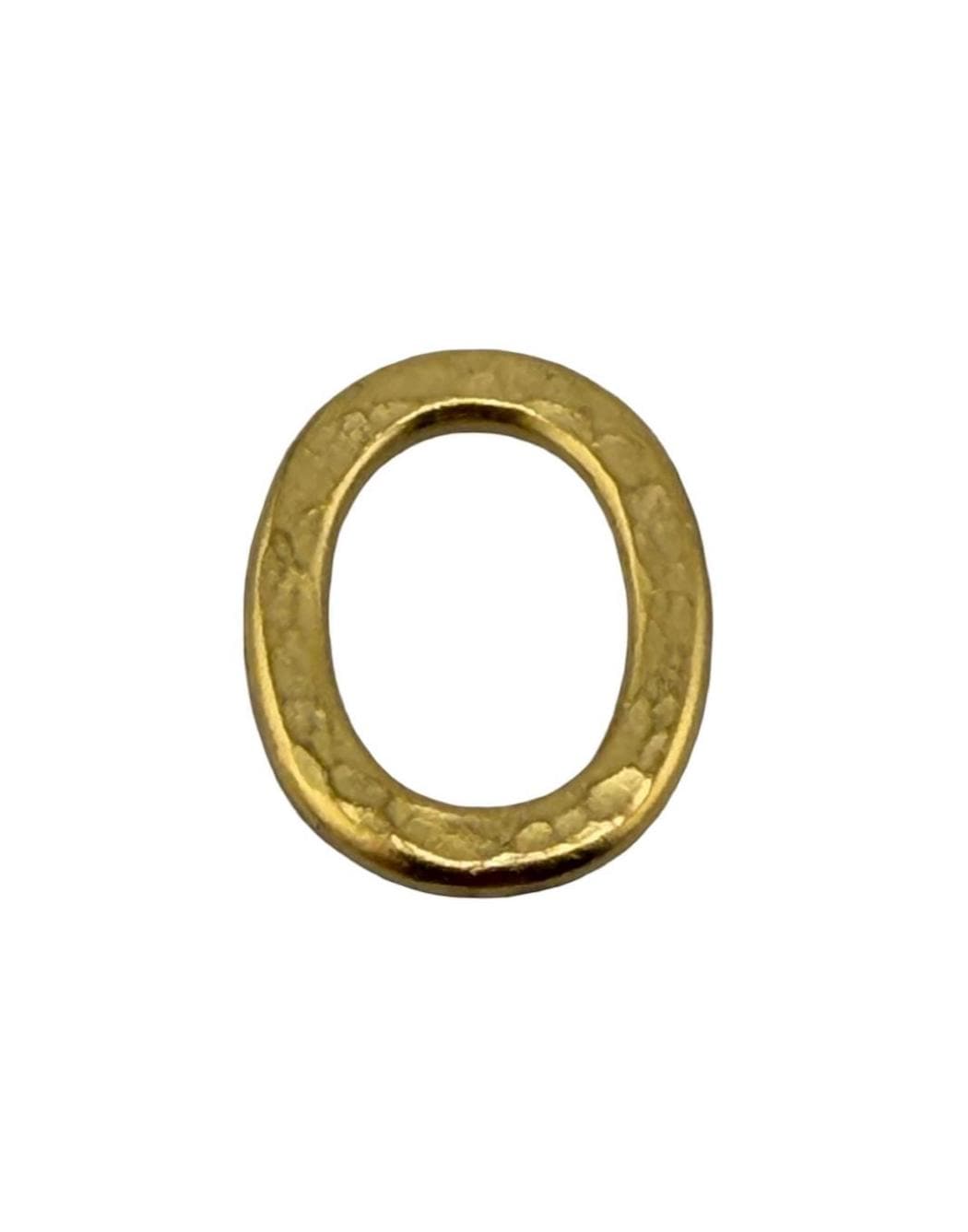 Hammered Ring Connector, Satin Gold Plated - ST248