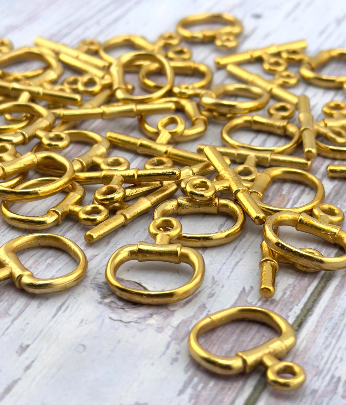 Snaffle Bit Toggle Clasp, Antiqued  Gold Plated - TB171/AG