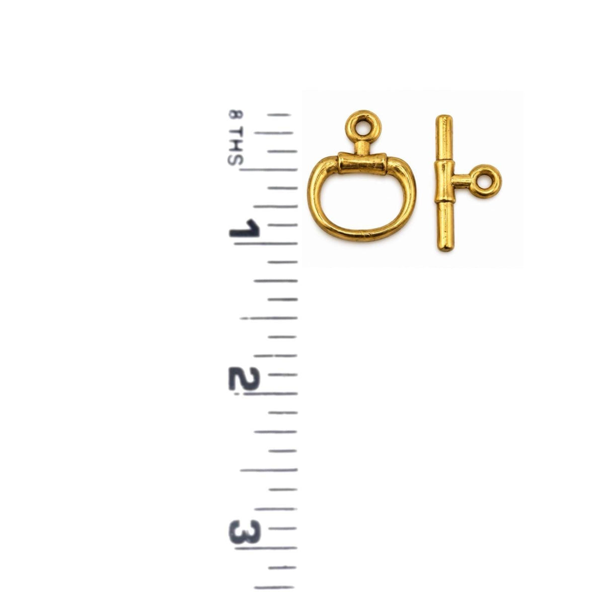 Snaffle Bit Toggle Clasp, Antiqued  Gold Plated - TB171/AG