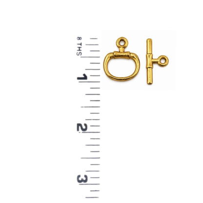Snaffle Bit Toggle Clasp, Antiqued  Gold Plated - TB171/AG