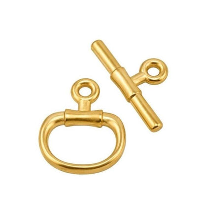 Snaffle Bit Toggle Clasp, Satin Gold Plated - TB171/ST