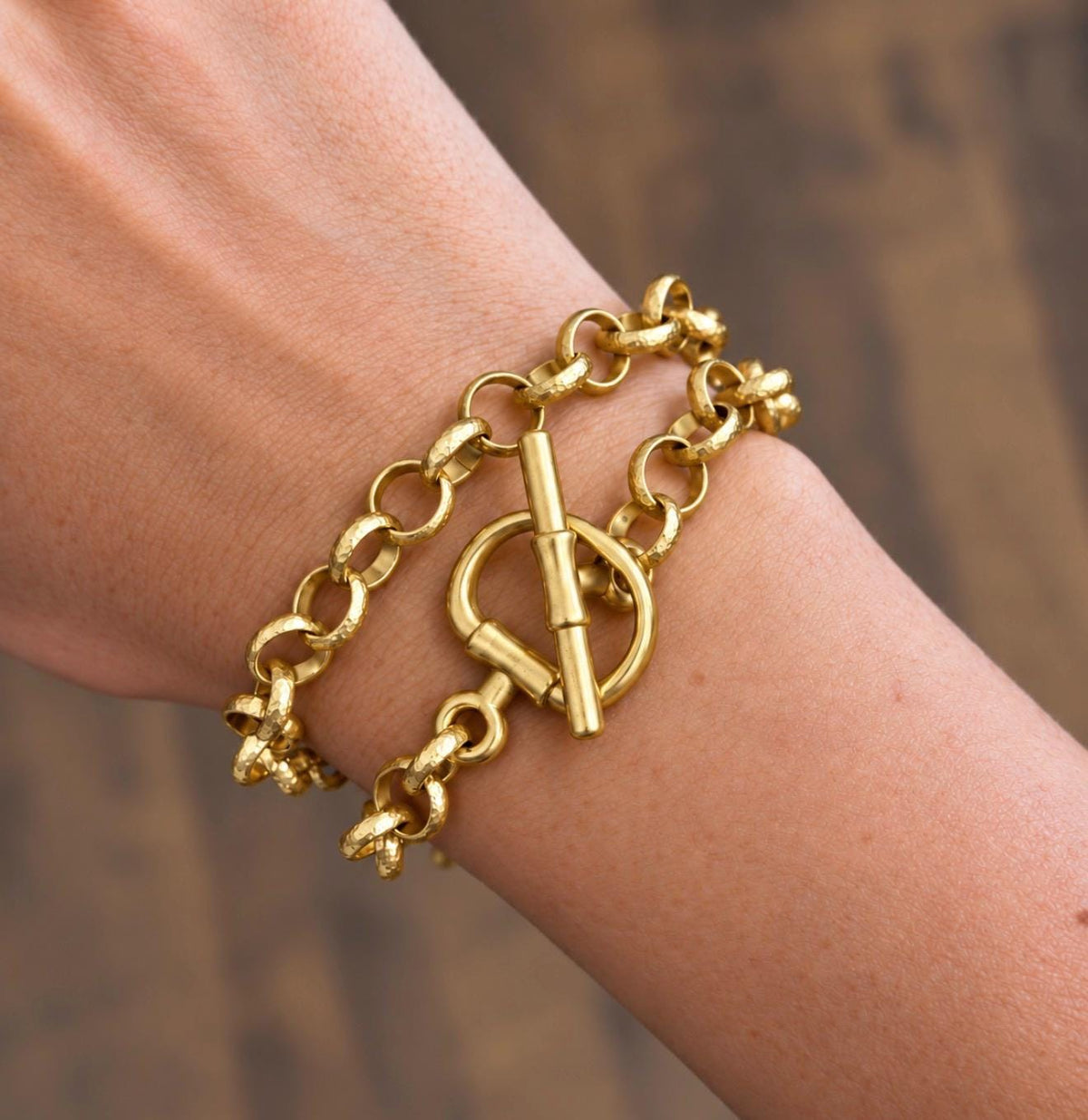 Snaffle Bit Toggle Clasp, Antiqued  Gold Plated - TB171/AG