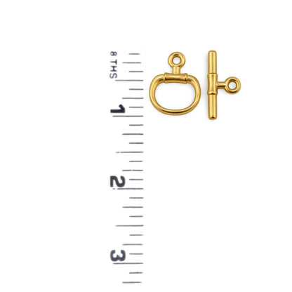 Snaffle Bit Toggle Clasp, Satin Gold Plated - TB171/ST