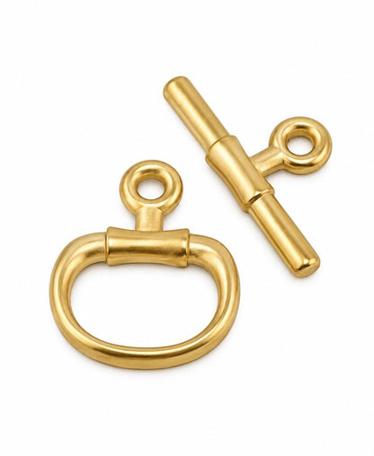 Snaffle Bit Toggle Clasp, Satin Gold Plated - TB171/ST