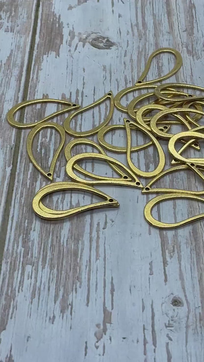Boucles d'oreilles en forme de gouttes (Lot de 2), Plaqué or 18 carats vieilli - AG043
